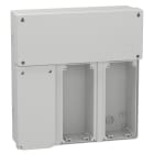 Schneider Electric - PratiKa modulær basis - 3 uttak med samleboks - 340x360