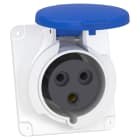 Schneider Electric - PratiKa stikkontakt - fast - vinklet - 32A - 2P + E - 200...250 V AC - panel