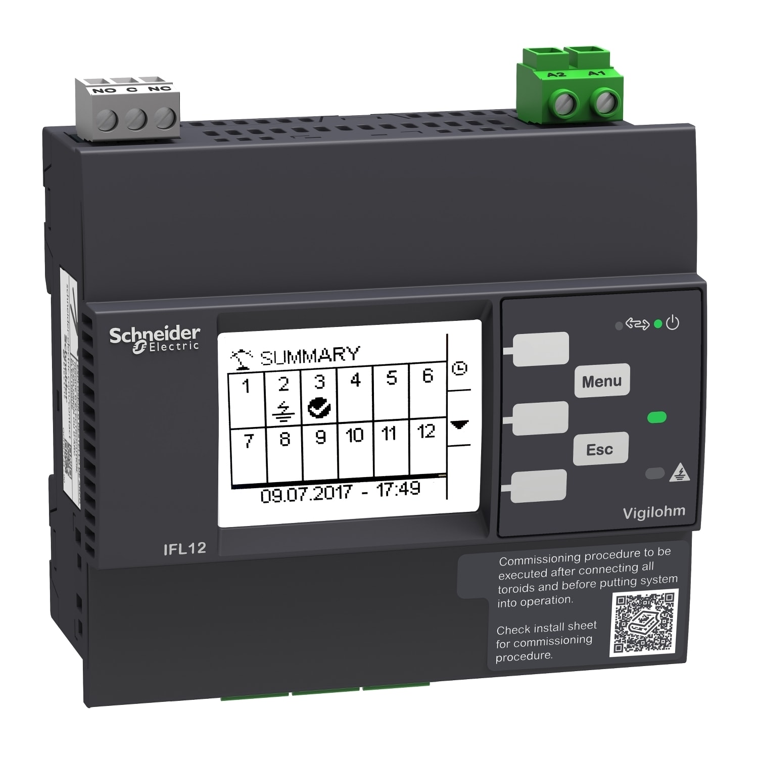 Schneider Electric - Vigilohm lokalisator 12 kanaler, 110-440VAC hjelpespenning, Modbus