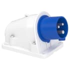Schneider Electric - PratiKa vegguttak - vinklet - 16A - 2P + E - 200...250 V AC - IP44 - veggmontert