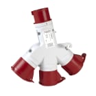 Schneider Electric - PratiKa skjøtekontakt - 3-grens uttak - 16 A - 2P+E - 380V AC - IP67
