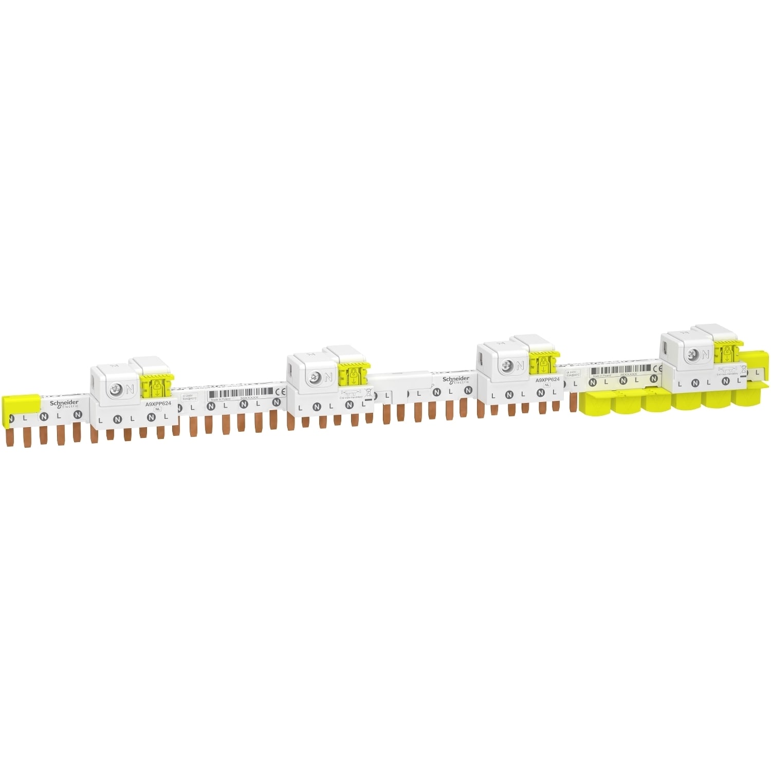 Schneider Electric - Acti 9 samleskinne 1PN 24m iC40 med tilkoblingsklemmer