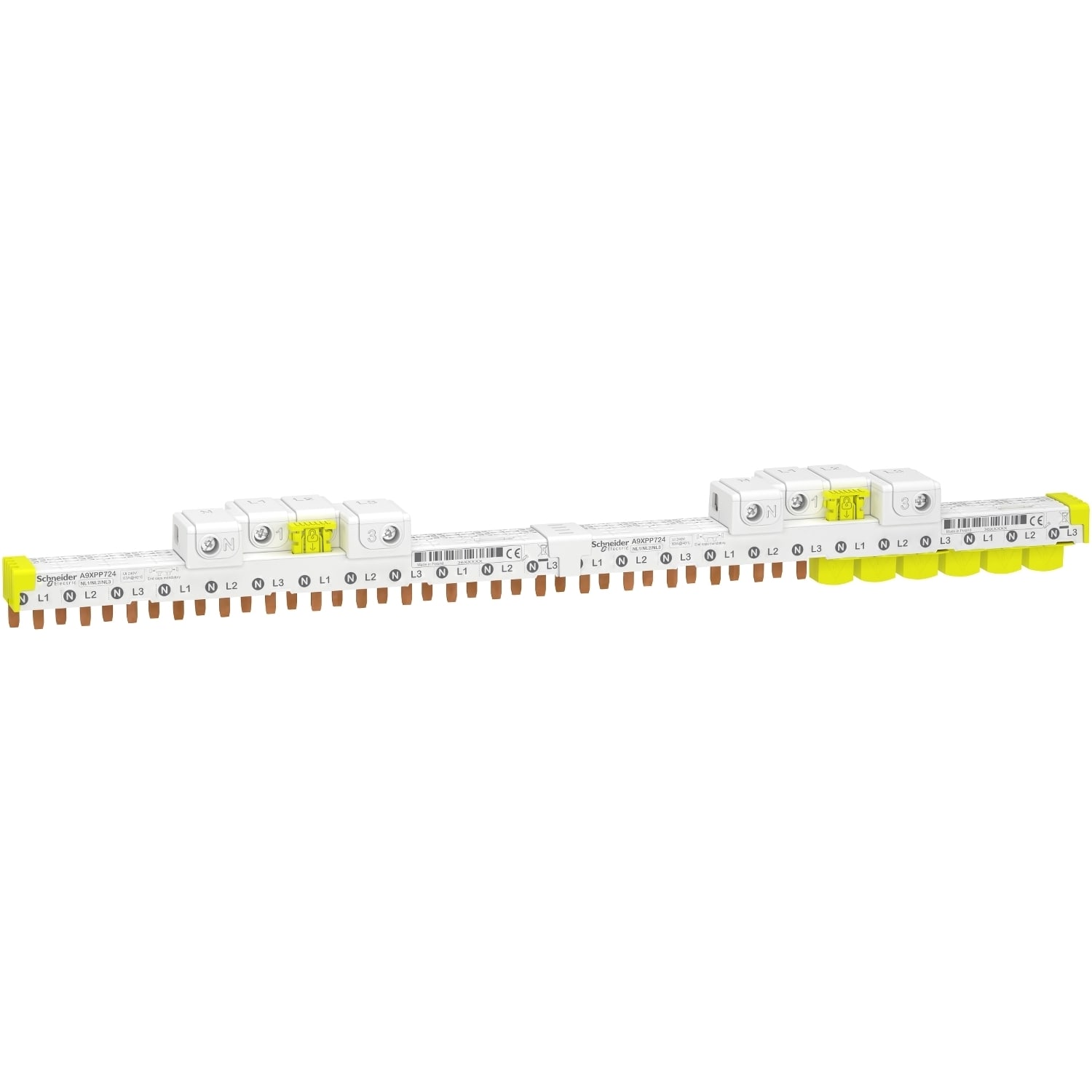 Schneider Electric - Acti 9 samleskinne 3PN 24m iC40 med tilkoblingsklemmer