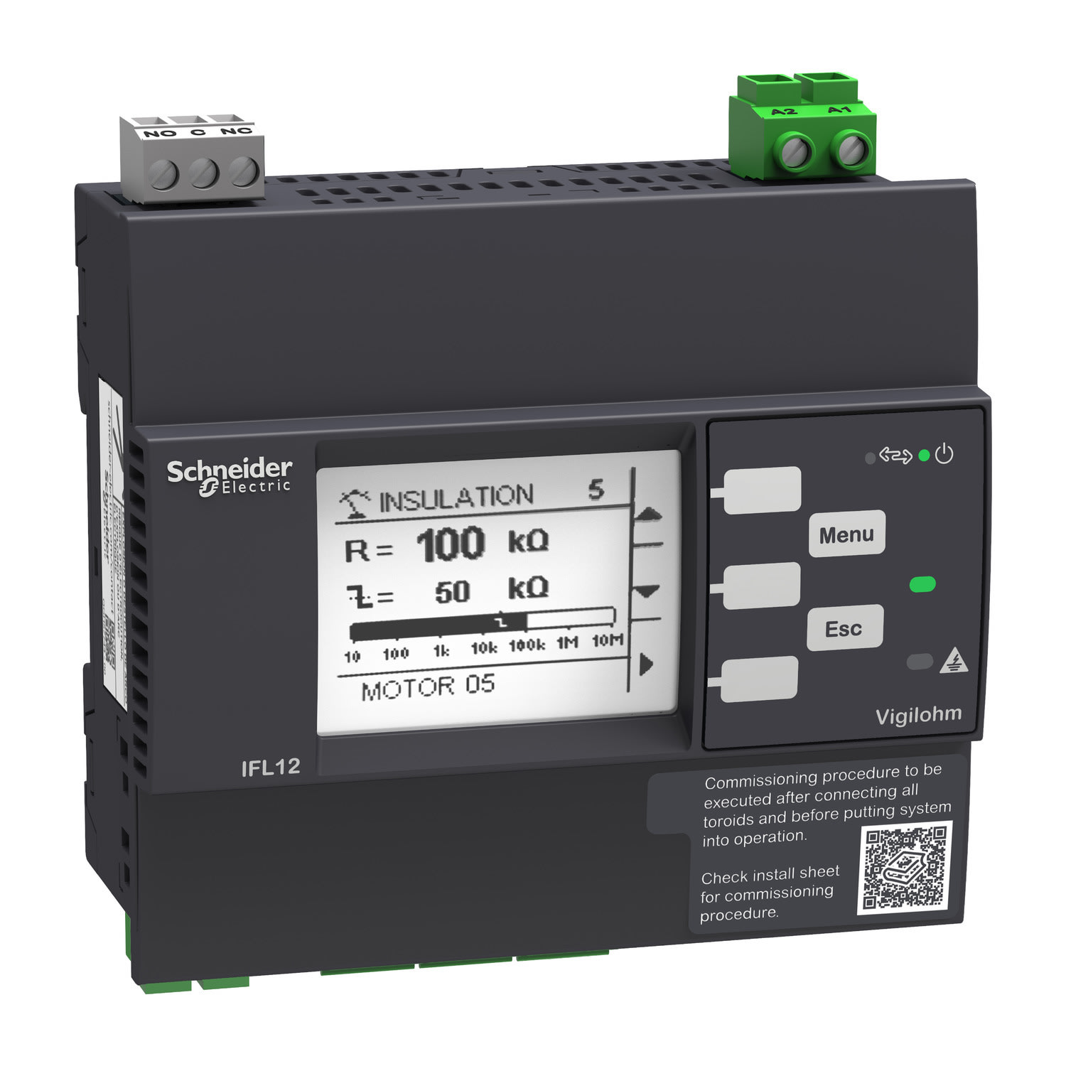Schneider Electric - Vigilohm lokalisator avansert, 12 kanaler, 110-440VAC hjelpespenning, Modbus