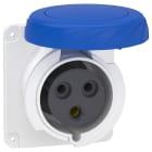 Schneider Electric - PratiKa stikkontakt - fast - rett - 32A - 2P + E - 200...250 V AC - panel