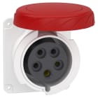 Schneider Electric - PratiKa stikkontakt - fast - rett - 32A - 3P + N + E - 380...415 V AC - panel