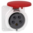 Schneider Electric - PratiKa stikkontakt - skrue - rett - 32A - 3P + N + E - 380...415 V AC - panel