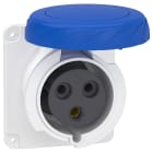 Schneider Electric - PratiKa stikkontakt - skrue - rett - 32A - 2P + E - 200...250 V AC - panel