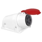 Schneider Electric - PratiKa stikkontakt - vinklet - 32A - 3P + N + E - 380...415 V AC - vegg