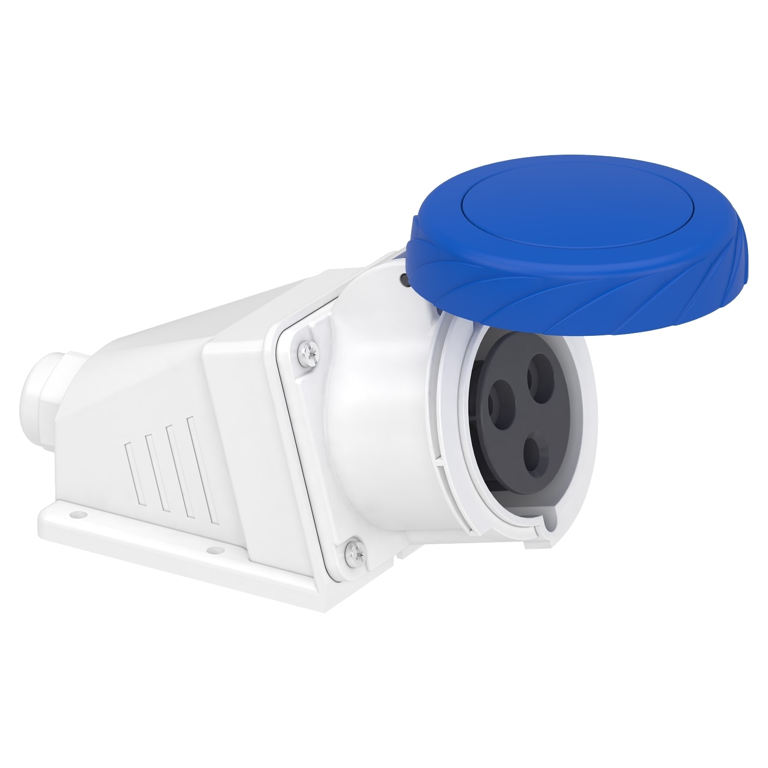 Schneider Electric - PratiKa stikkontakt - vinklet - 32A - 2P + E - 200...250 V AC - vegg