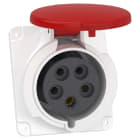 Schneider Electric - PratiKa stikkontakt - vinklet - 32A - 3P + N + E - 380...415 V AC - panel