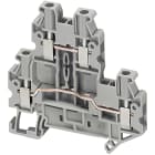 Schneider Electric - Rekkeklemme 2,5mm² grå 4p 2etg
