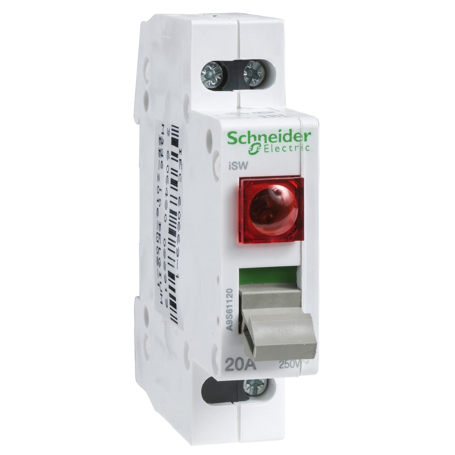 Schneider Electric - Lastbryter iSW 1P 20A 220V med signallampe