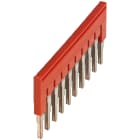 Schneider Electric - Lask 10 pol for 4mm² - rød