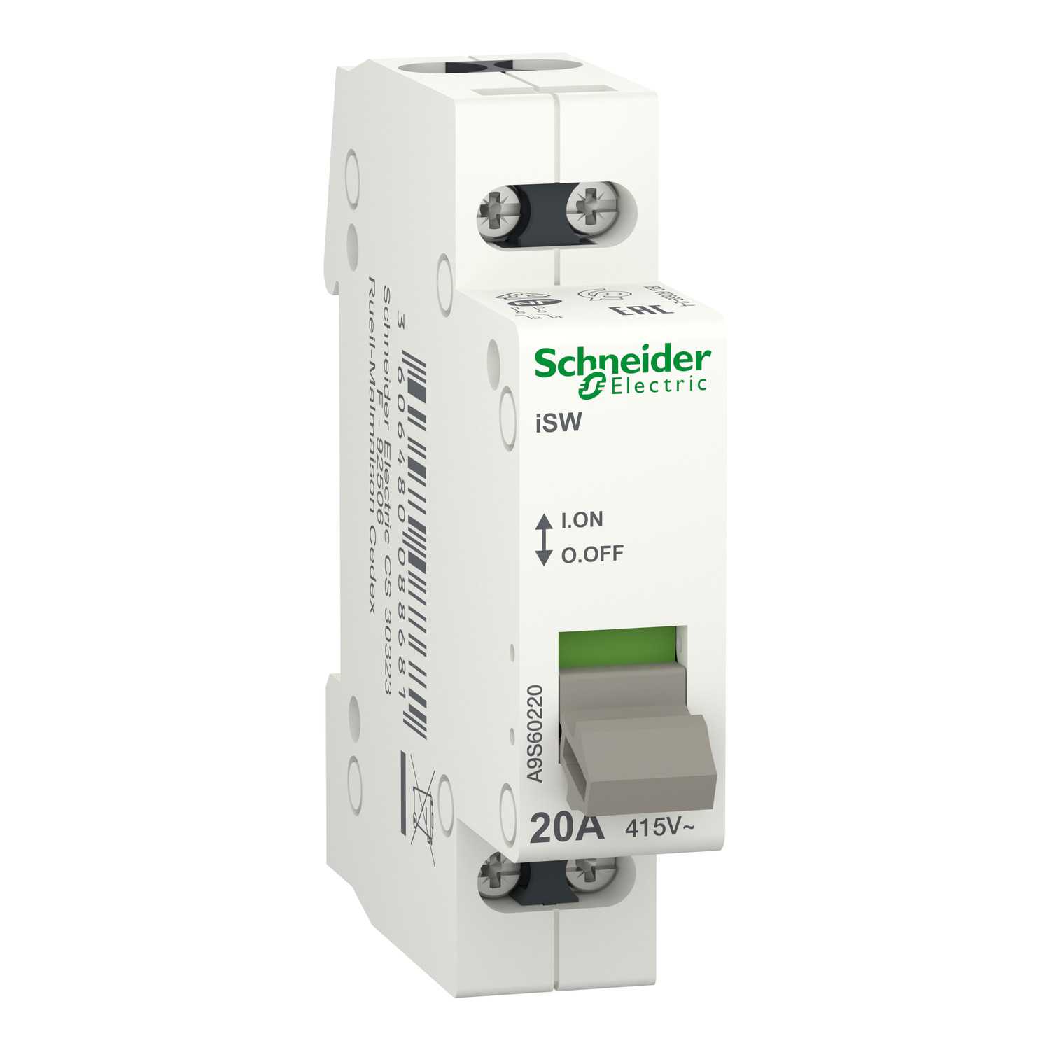 Schneider Electric - A9S60220 Lastbryter iSW 2P 20A 415V