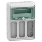 Schneider Electric - Kaedra - for stikkontakt - 3 uttak - 1 x 12 moduler - 340 x 460 mm
