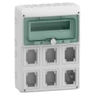 Schneider Electric - Kaedra - for stikkontakt - 6 uttak - 1 x 12 moduler - 1 koblingsklemme