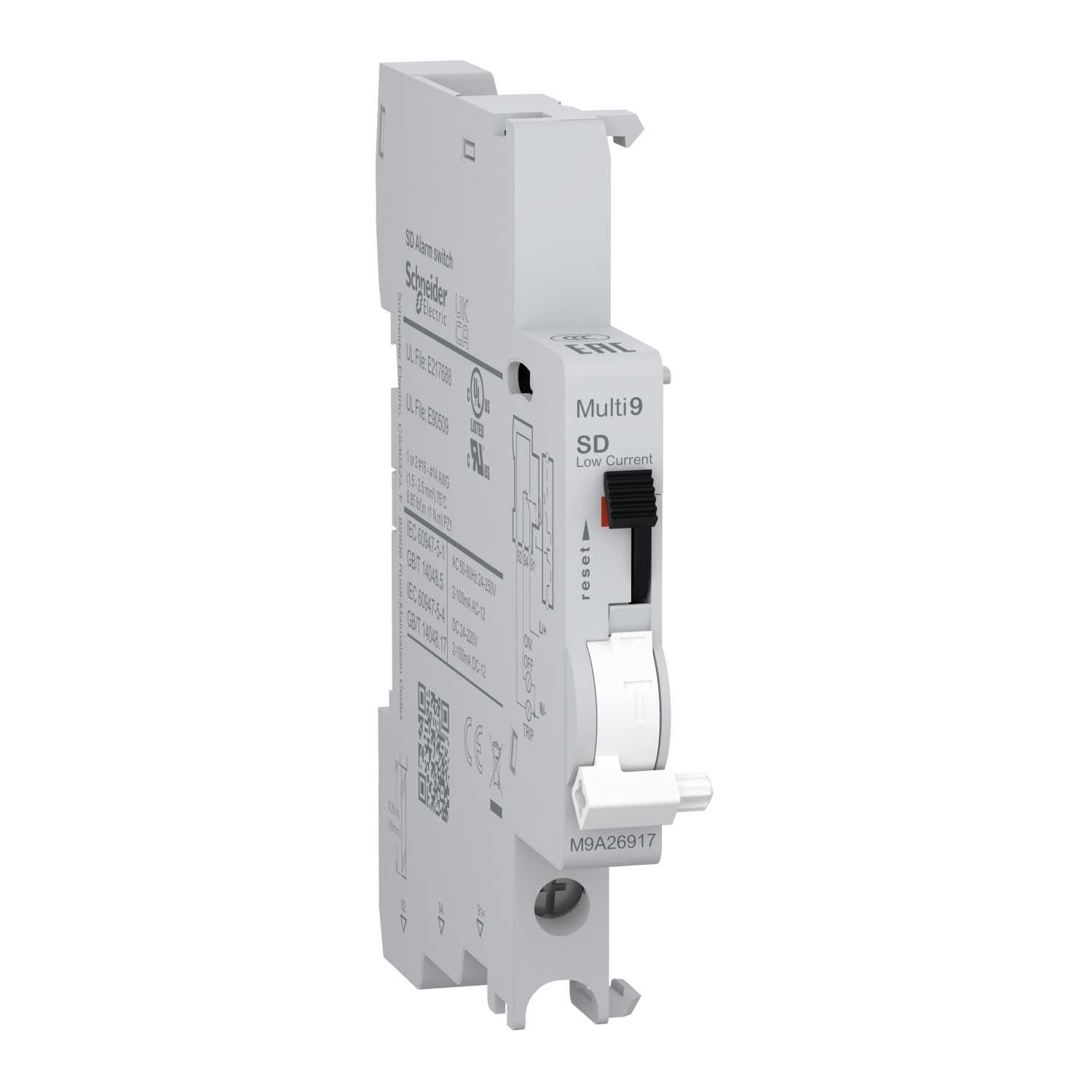 Schneider Electric - Multi9 feilsignalkontakt - 1 vekselkontakt - lavstrøm