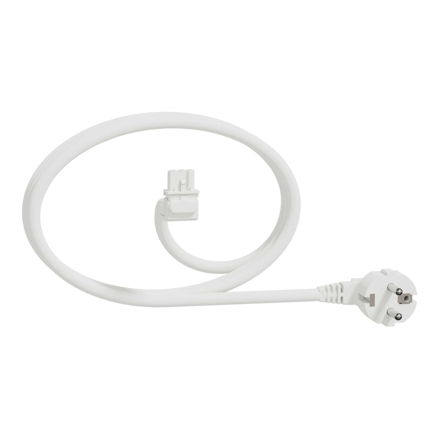 Schneider Electric - Modul kabel 3m - 1,5 mm2 - Vinklet- Hvitt