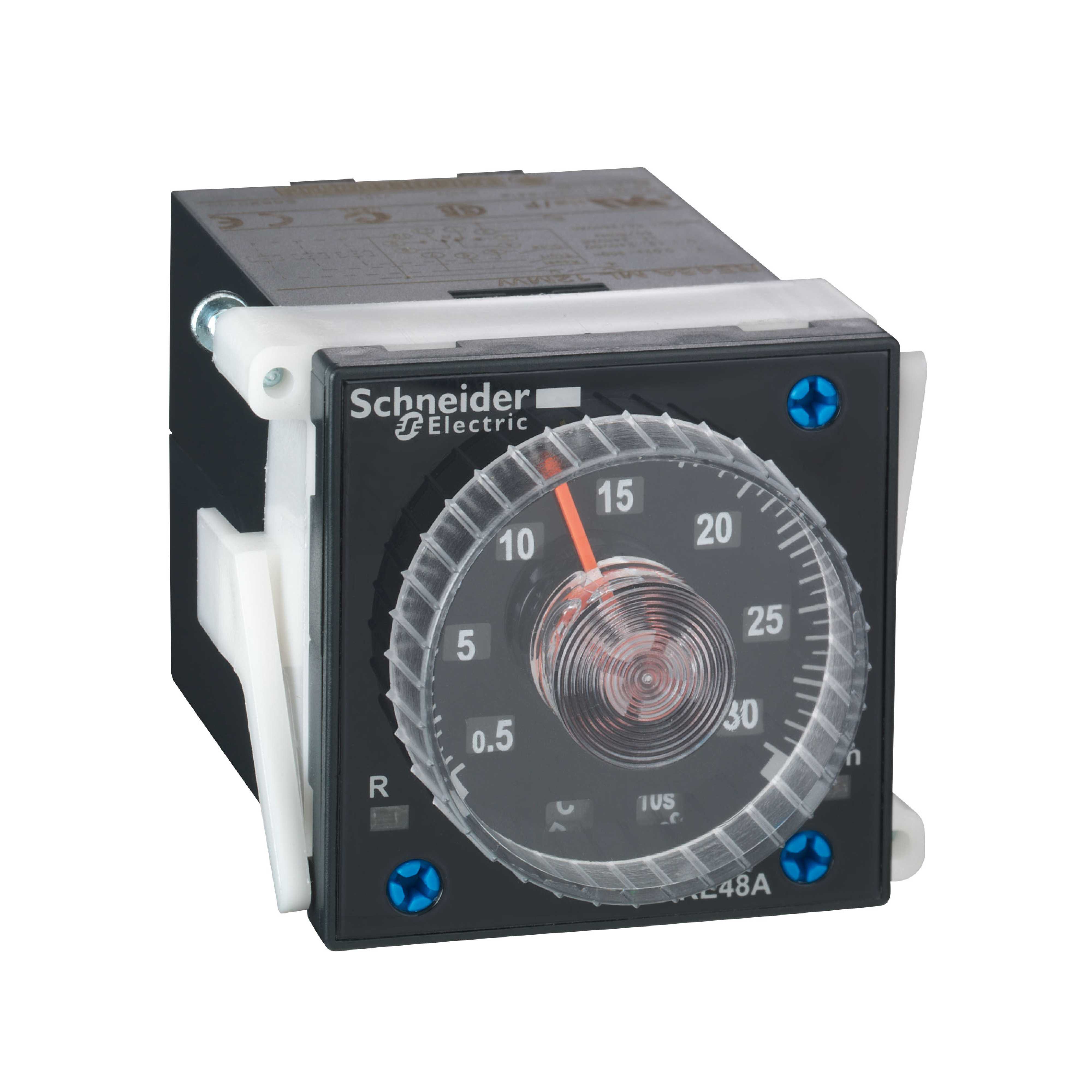 Schneider Electric - Tidsrelé 48x48 mm multifunksjon, multispenning 0,02s-300t 2 C/O 5A 24-240V AC/DC