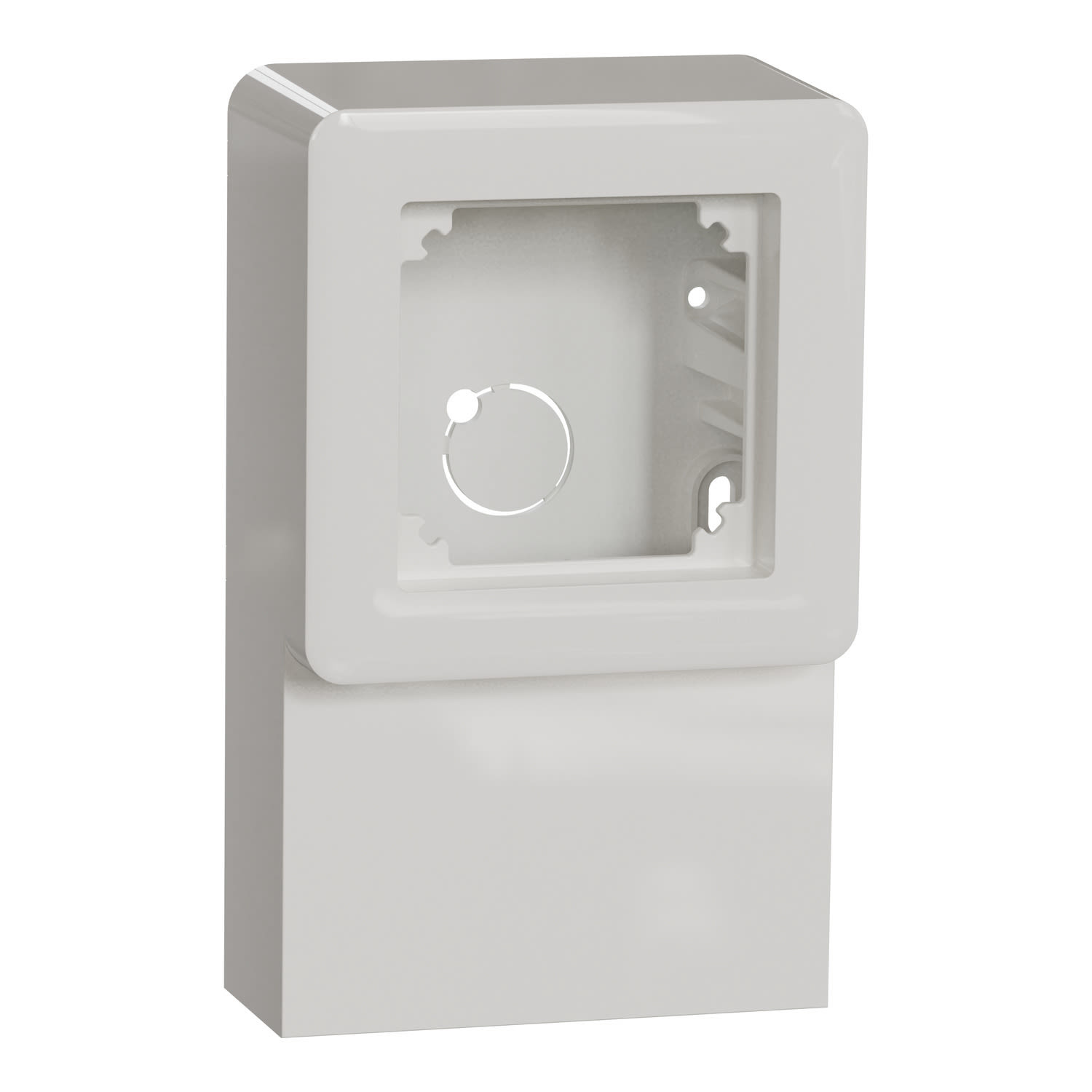 Schneider Electric - Exxact "skirting" boks med 1 hull - Hvit