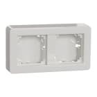Schneider Electric - Exxact "rammeløs" lav 2 moduls påveggsboks - Hvit