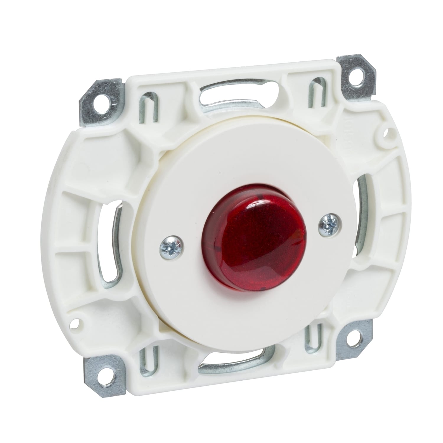 Schneider Electric - Robust - innsats - Parallell trykknapp 1-pol med lampe - Hvit