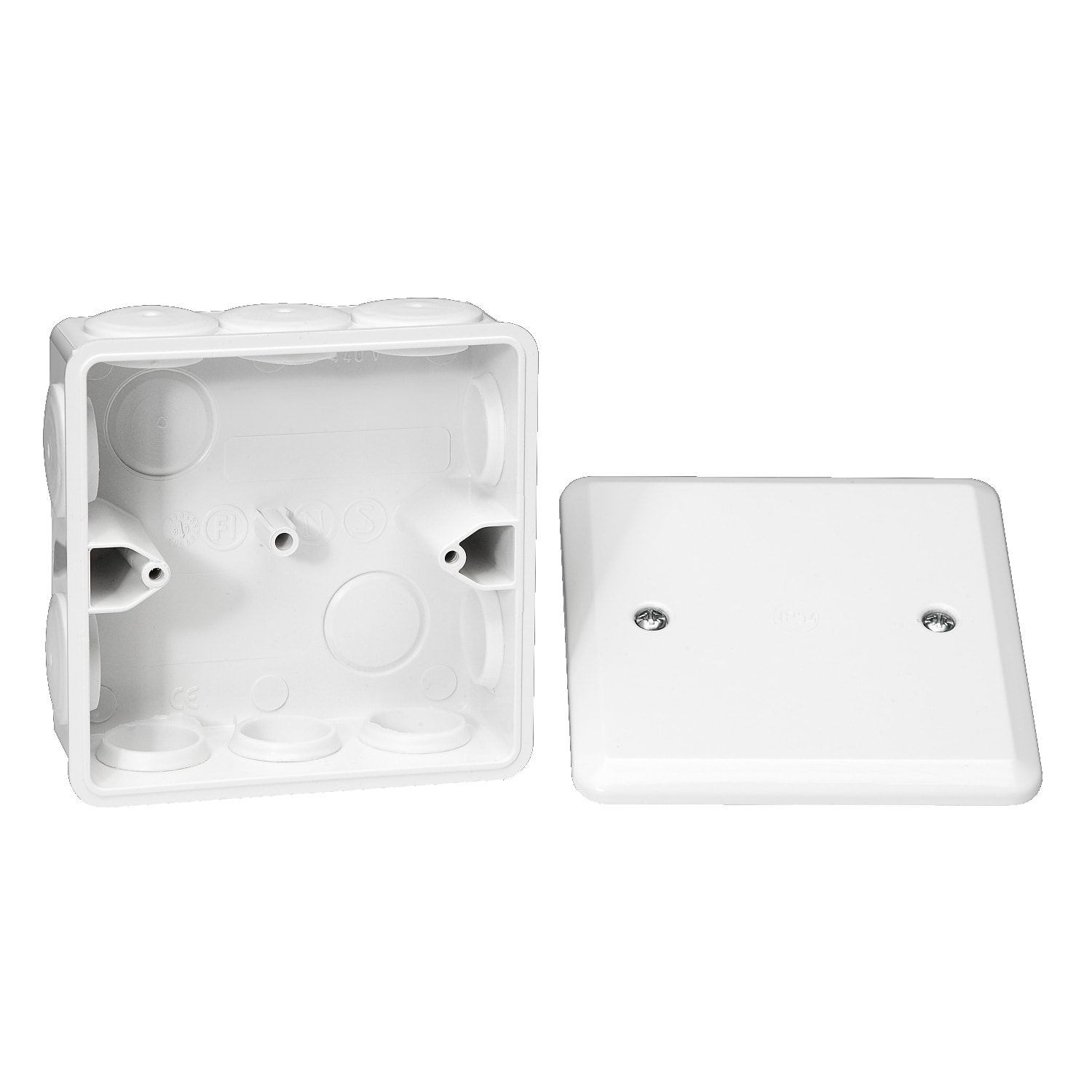 Schneider Electric - Koblingsboks - TED-012 - 100x100x49mm - Uten klemmer - Hvit - Mureva