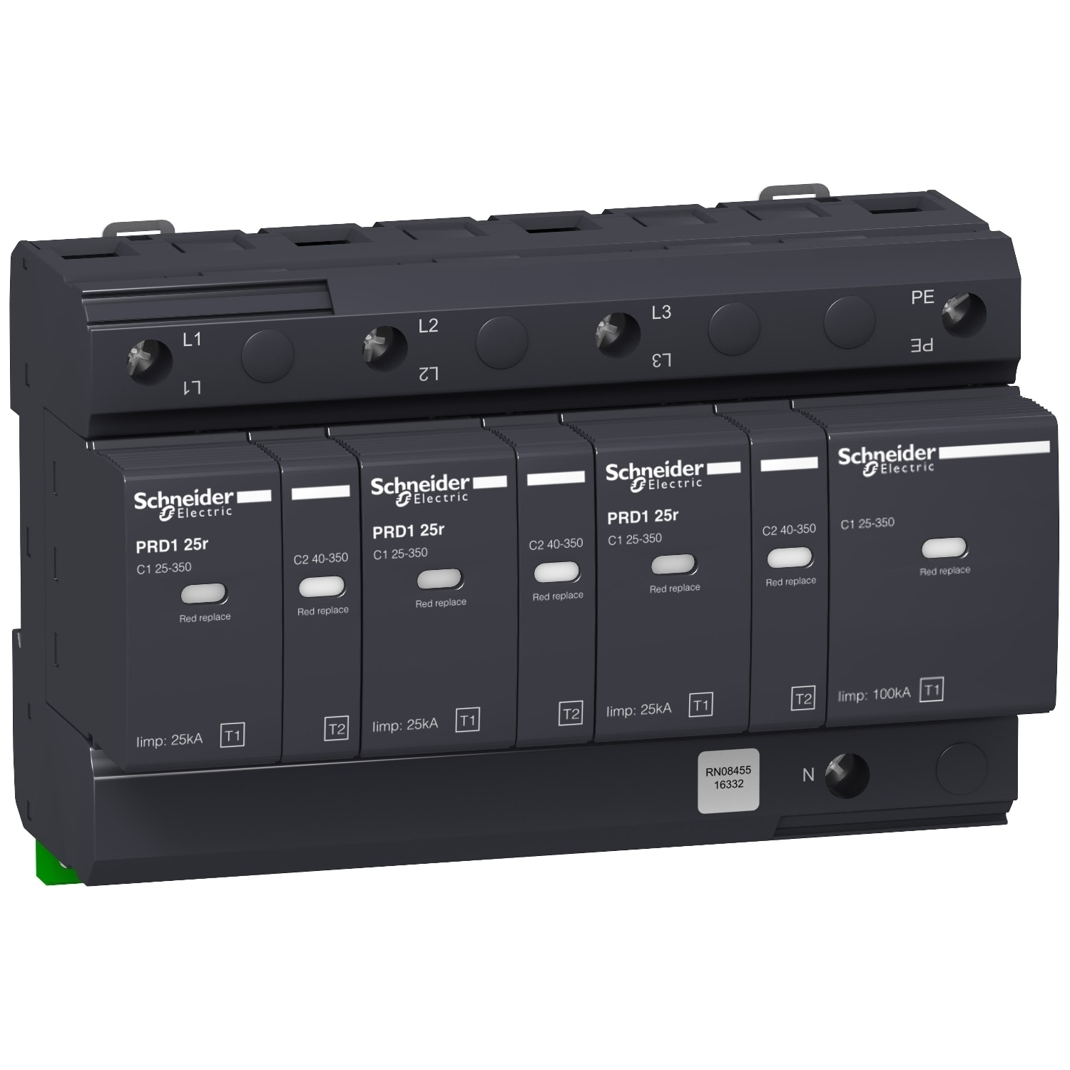 Schneider Electric - PRD1 25r T1+T2 3P+N oversp.v.