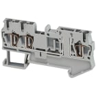 Schneider Electric - Rekkeklemme fjær kniv 4mm² grå 3p