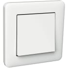 Schneider Electric - Exxact 1-polet bryter med skruklemmer. Inkludert ramme. Hvit. 50 pk