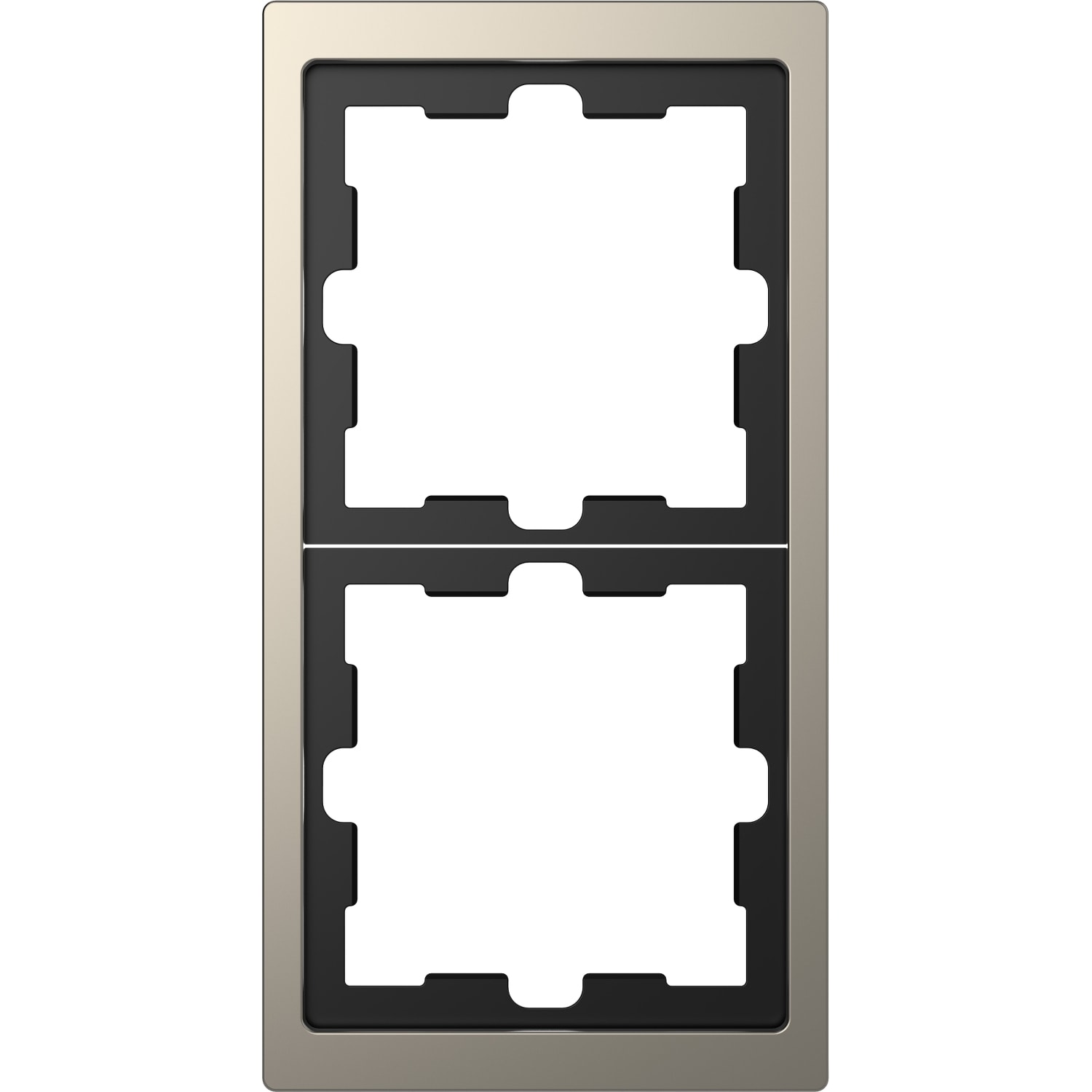 Schneider Electric - 2-hulls D-Life metallramme nikkel