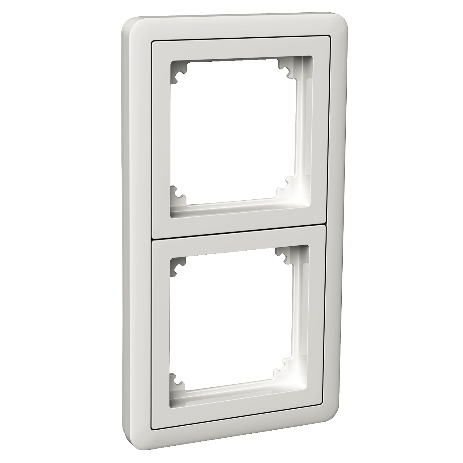 Schneider Electric - Exxact 2-hull kombiramme med adapter hvit