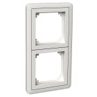 Schneider Electric - Exxact 2-hull kombiramme med adapter hvit