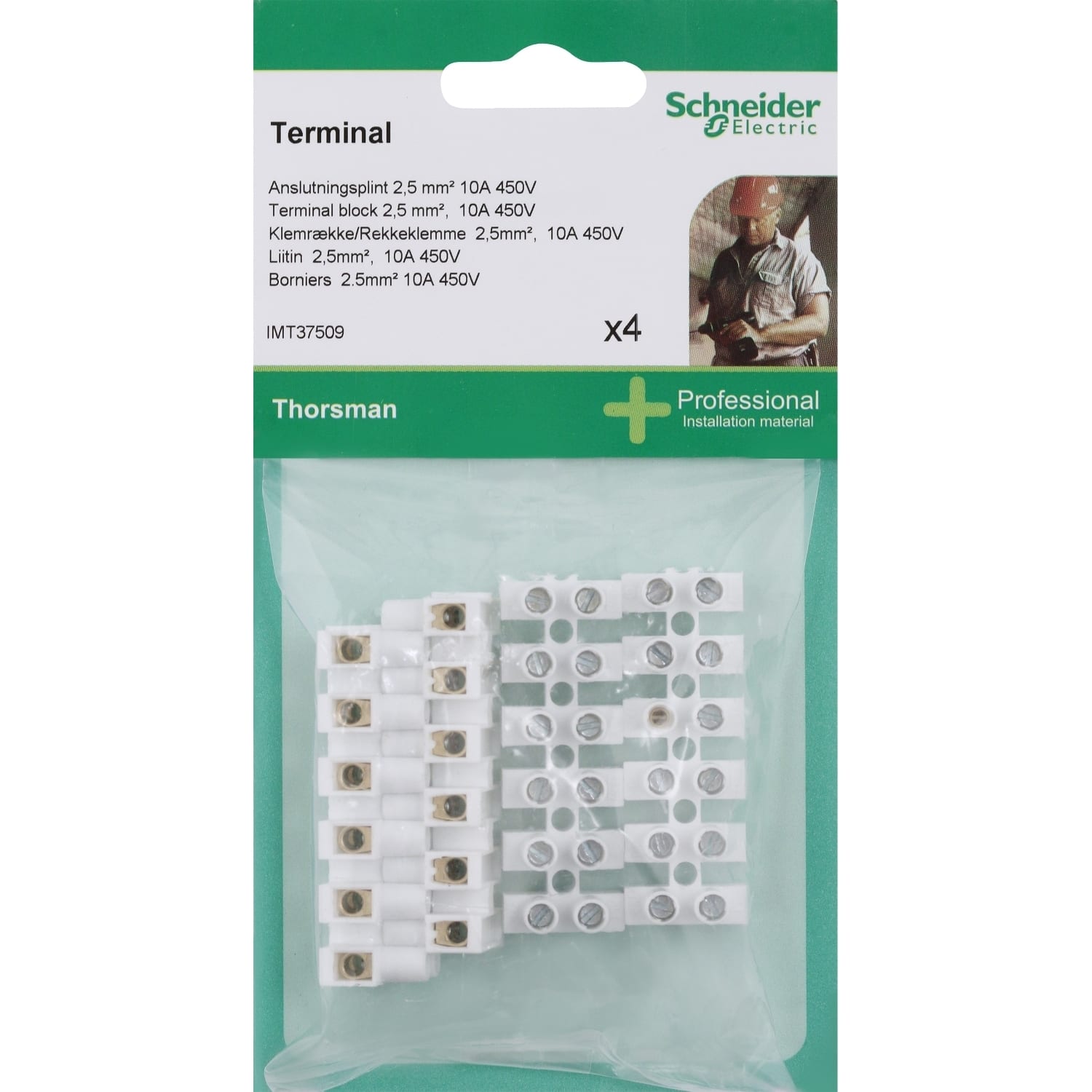Schneider Electric - Terminal block 2.5mm DIY 4 pack