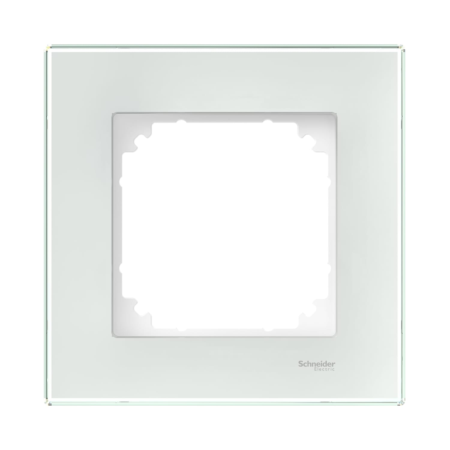 Schneider Electric - Exxact Solid ett hulls glassramme hvit