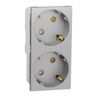 Schneider Electric - 2 x stikk utt 2P+E skrukl/IPT 2 x stikk utt 2P+E skruklemme