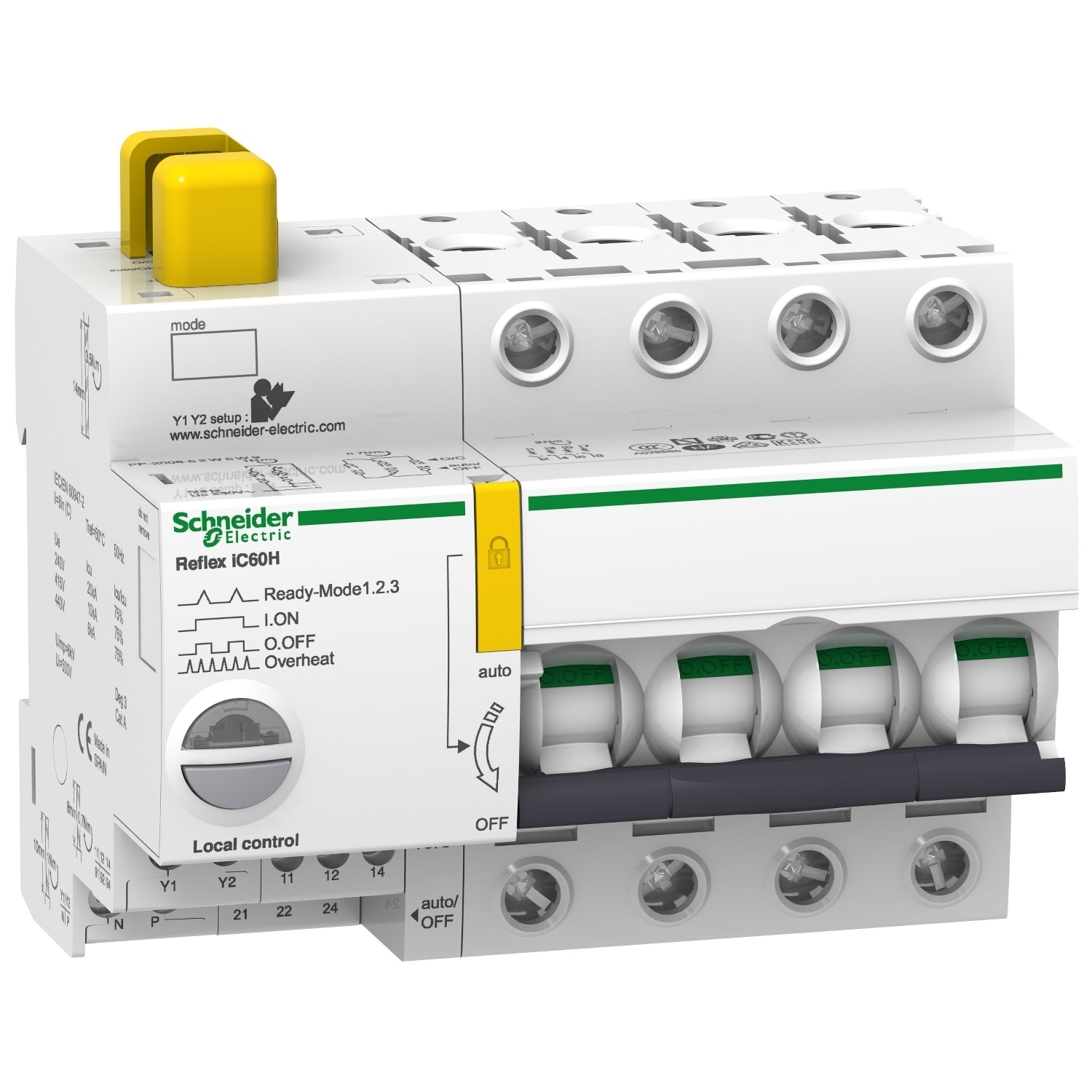Schneider Electric - A9C65440 Kont. m vern Reflex 4P 40A/C