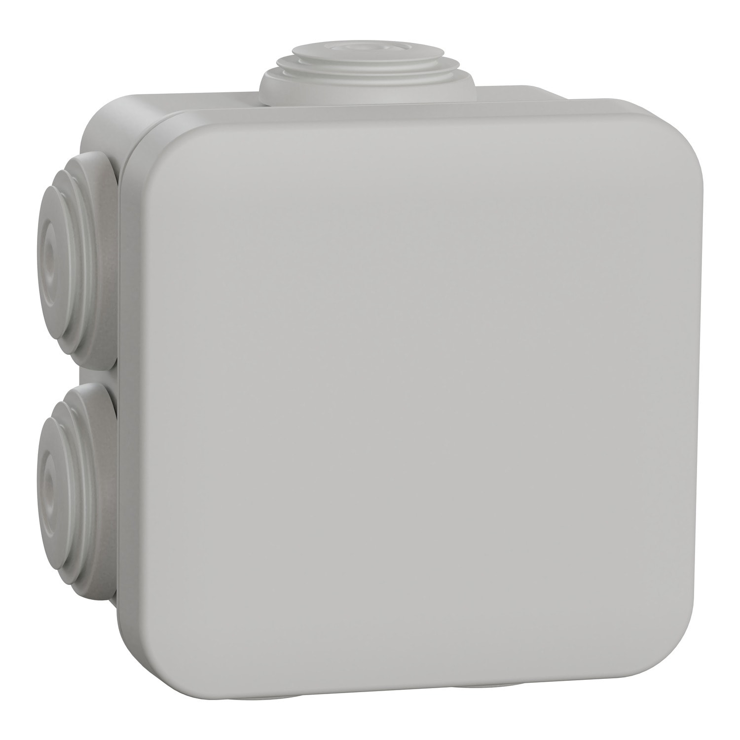 Schneider Electric - Mureva Box, boite de dérivation IP55 + embouts 65x65x45, gris