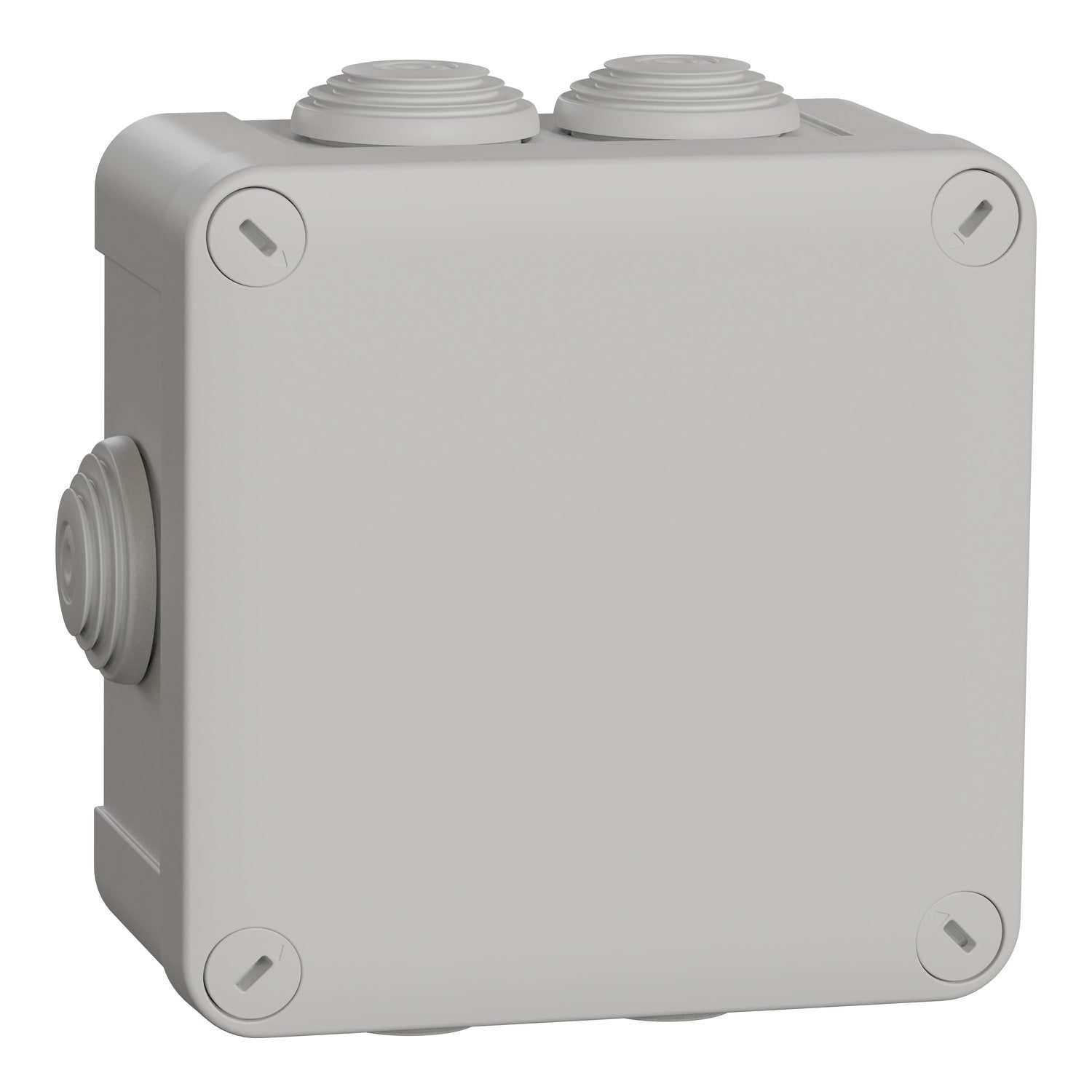 Schneider Electric - Mureva Box, boite de dérivation IP55 + embouts 105x105x55, gris