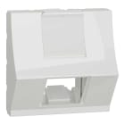 Schneider Electric - RJ45 Senterplate Keystone/Systimax, 1 modul, skrå