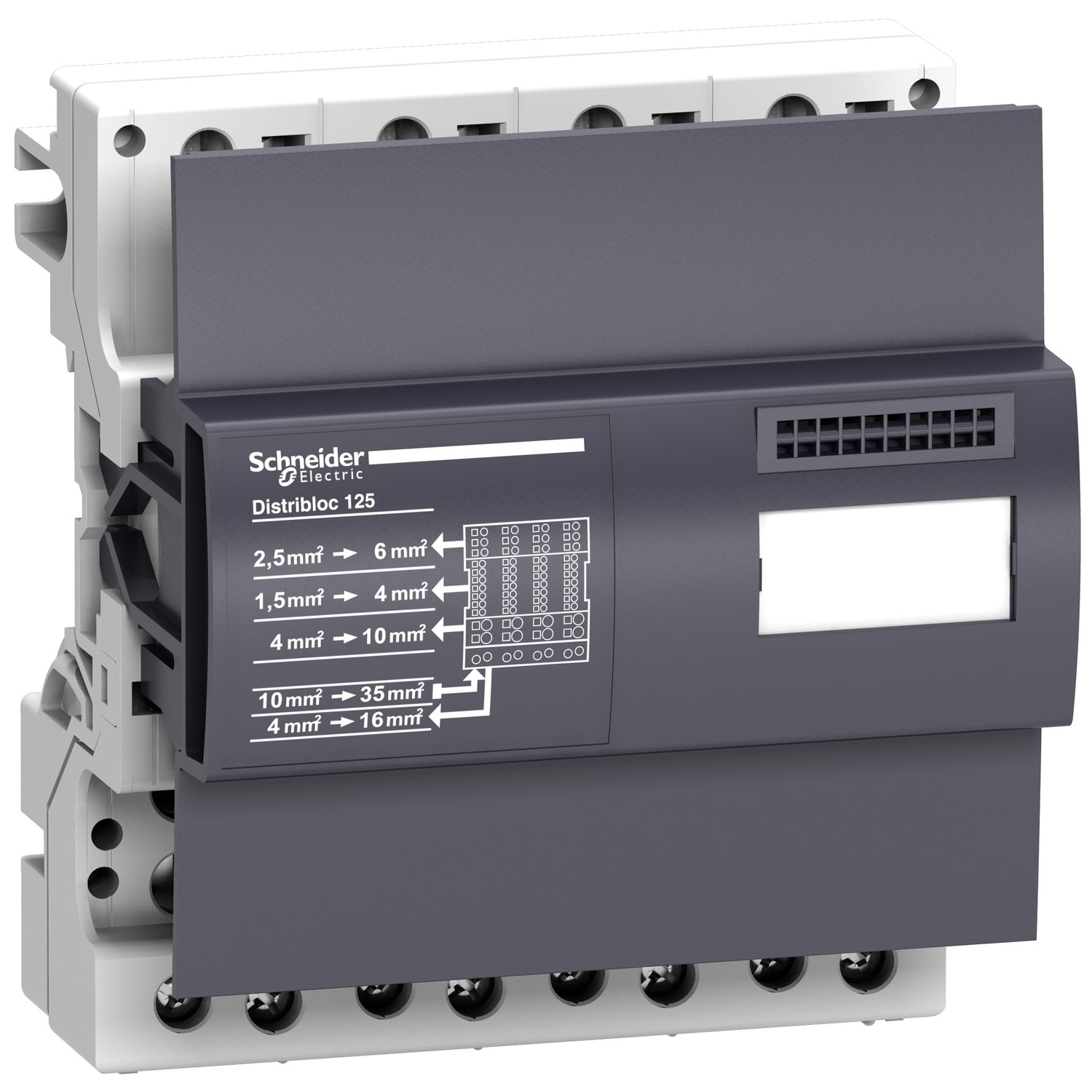 Schneider Electric - Fordelingsblokk-Linergy DX(Distriblock)-125A-4P-6moduler-52 hull-PrismaSeT G/P