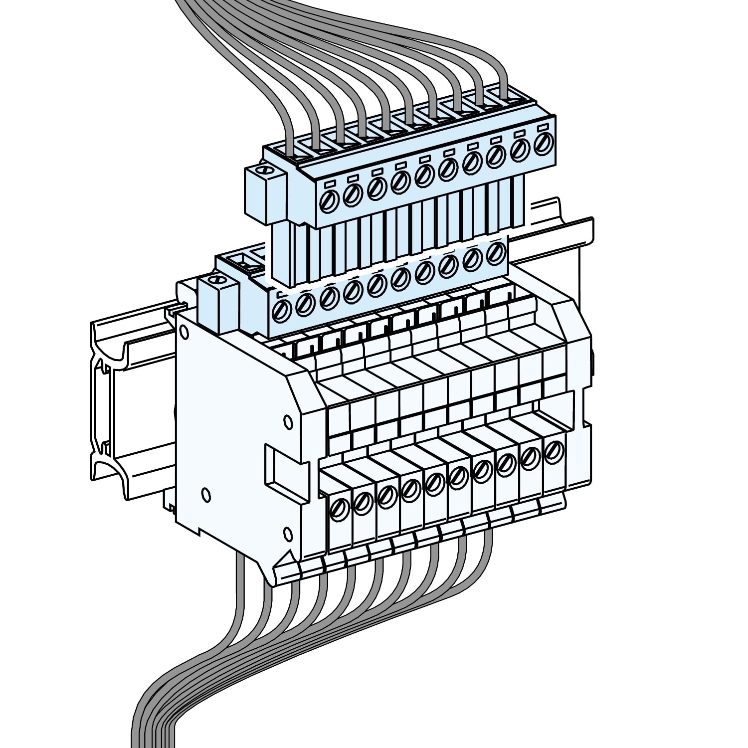 Schneider Electric - Rekkeklemmeblokk for Hj.Utsty LVS04228