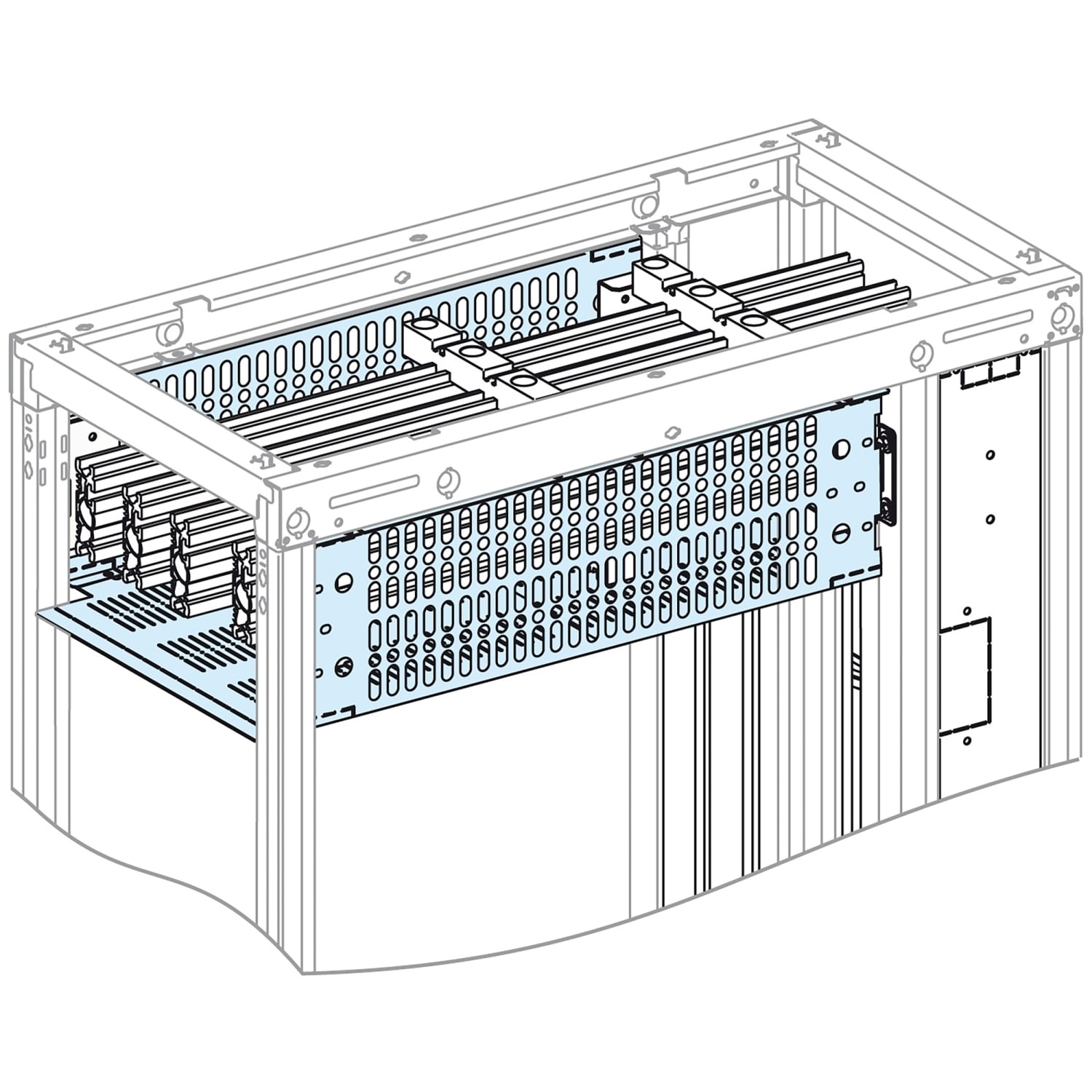 Schneider Electric - F2-hor.-front/bak skjerm 2500 LVS04988