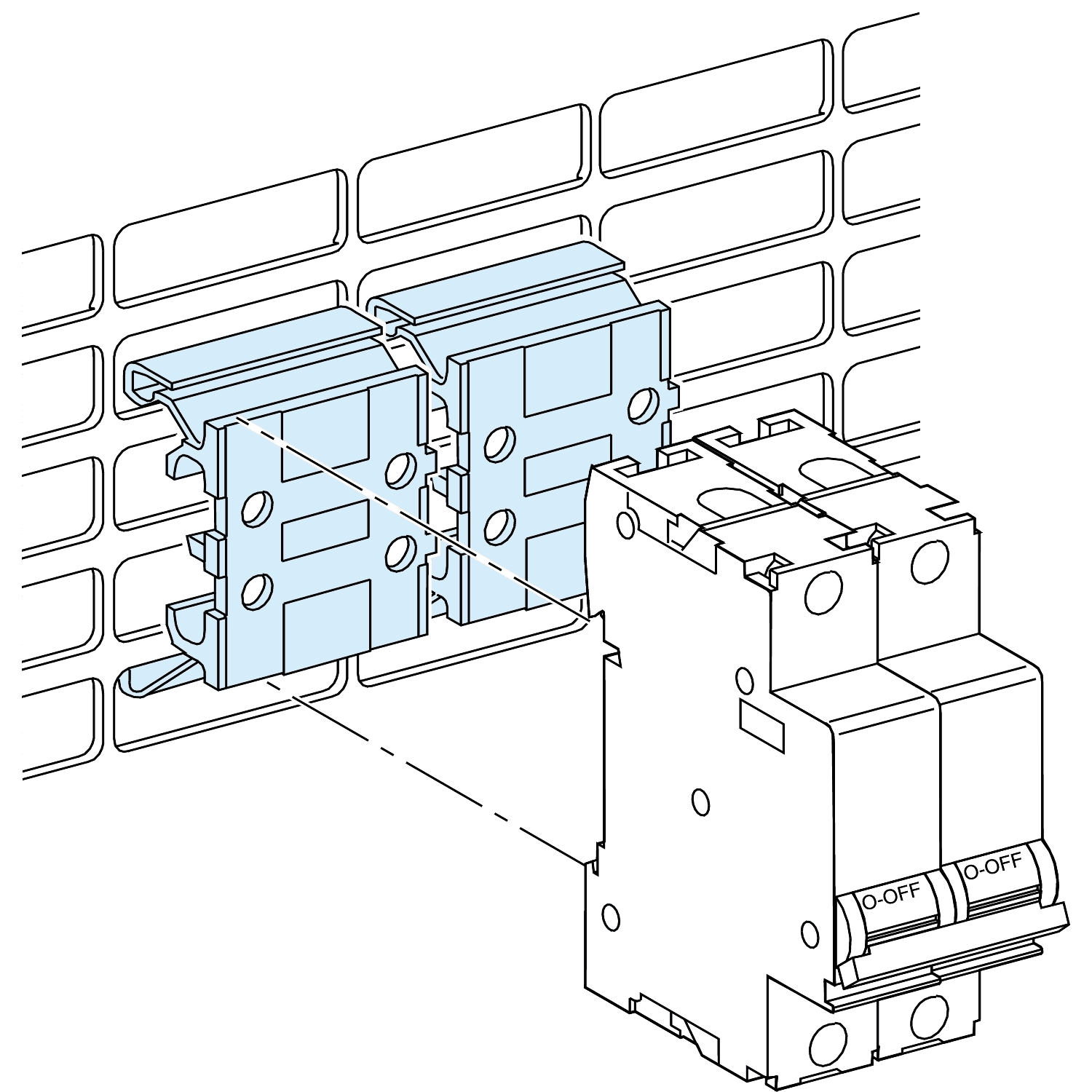 Schneider Electric - Practic Adapter H10mm-5 stk-P LVS04224