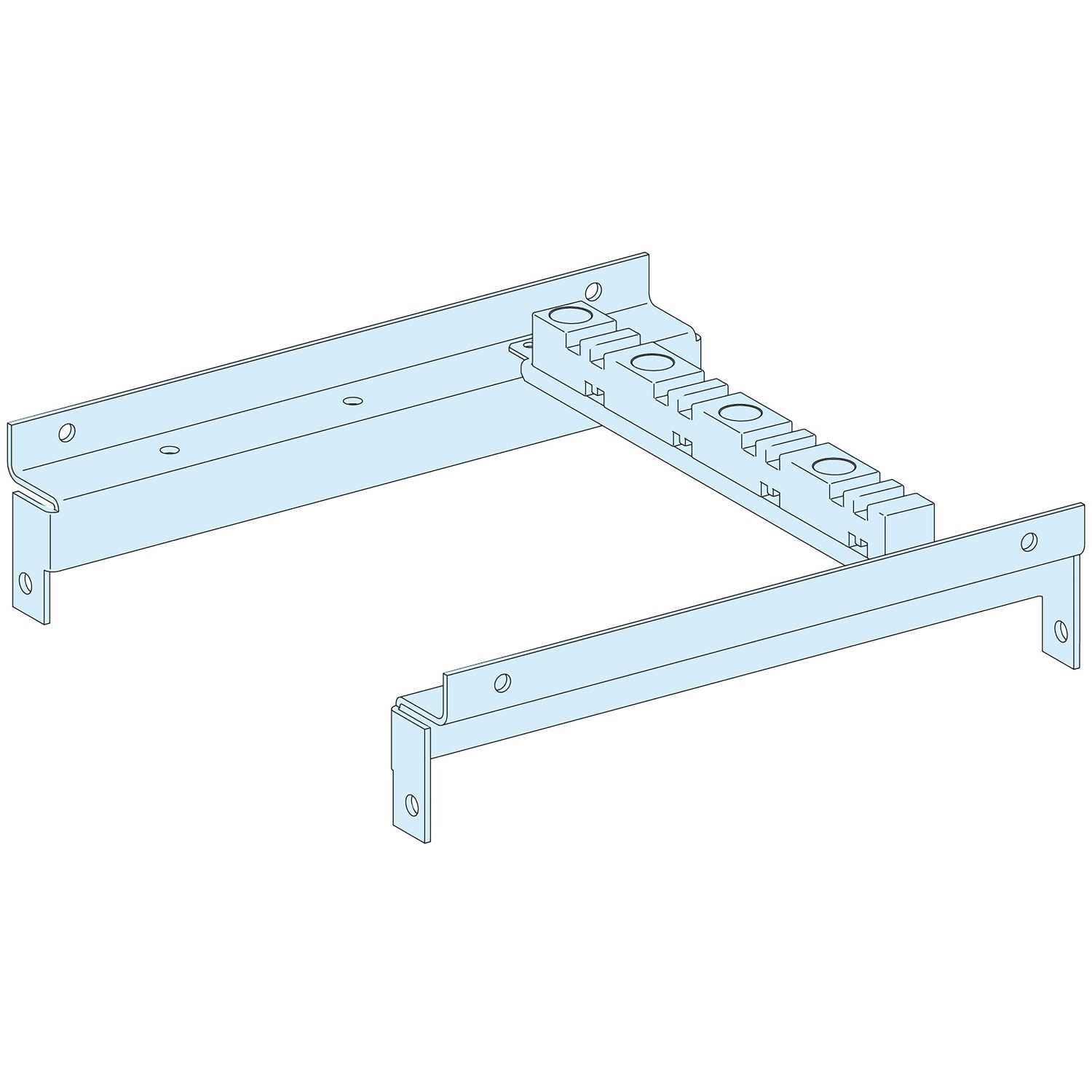 Schneider Electric - Bunnstøtte 5/10mm Skinner i 3 LVS04666