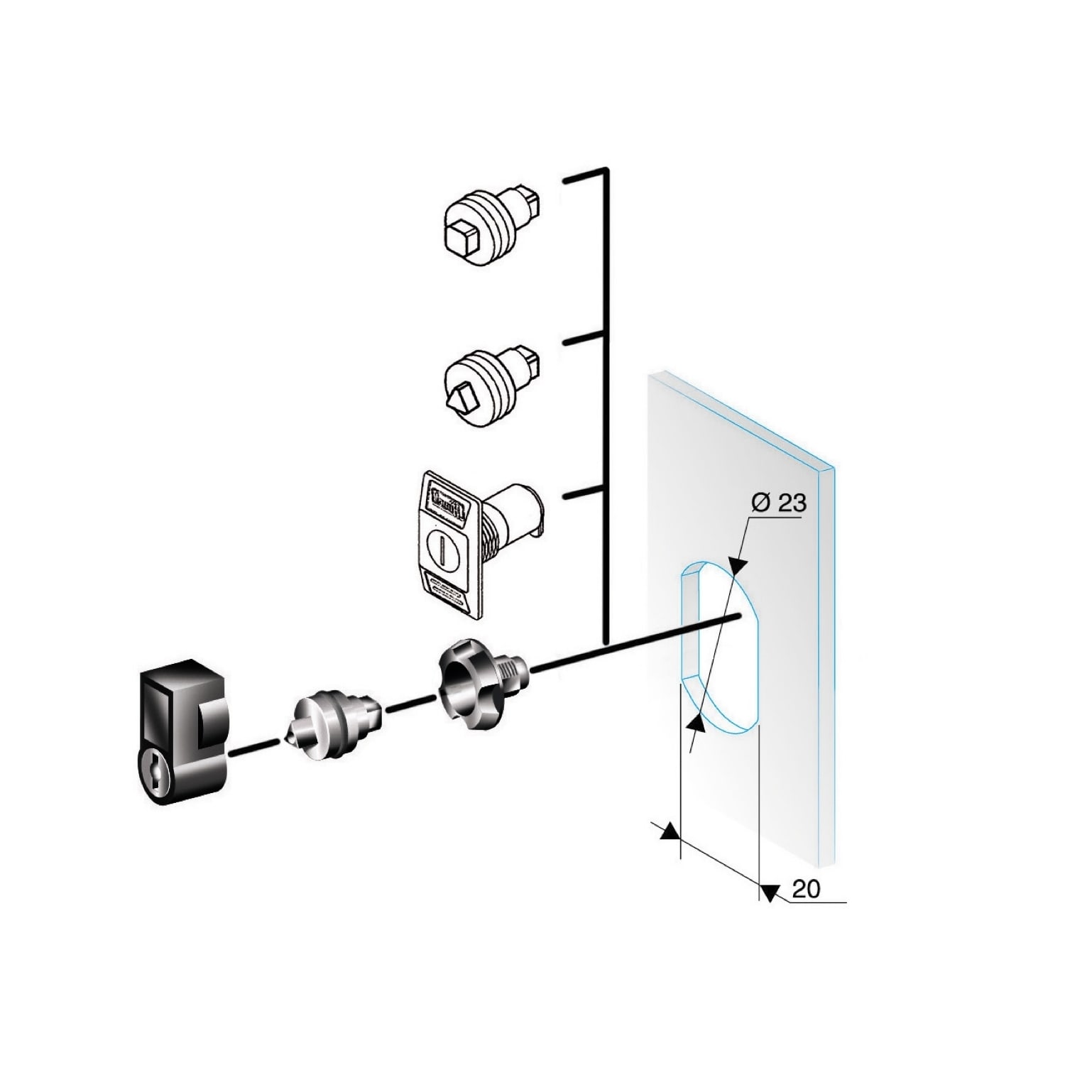 Schneider Electric - NSYTT6CRN LÅSINNSATS 6.5MM