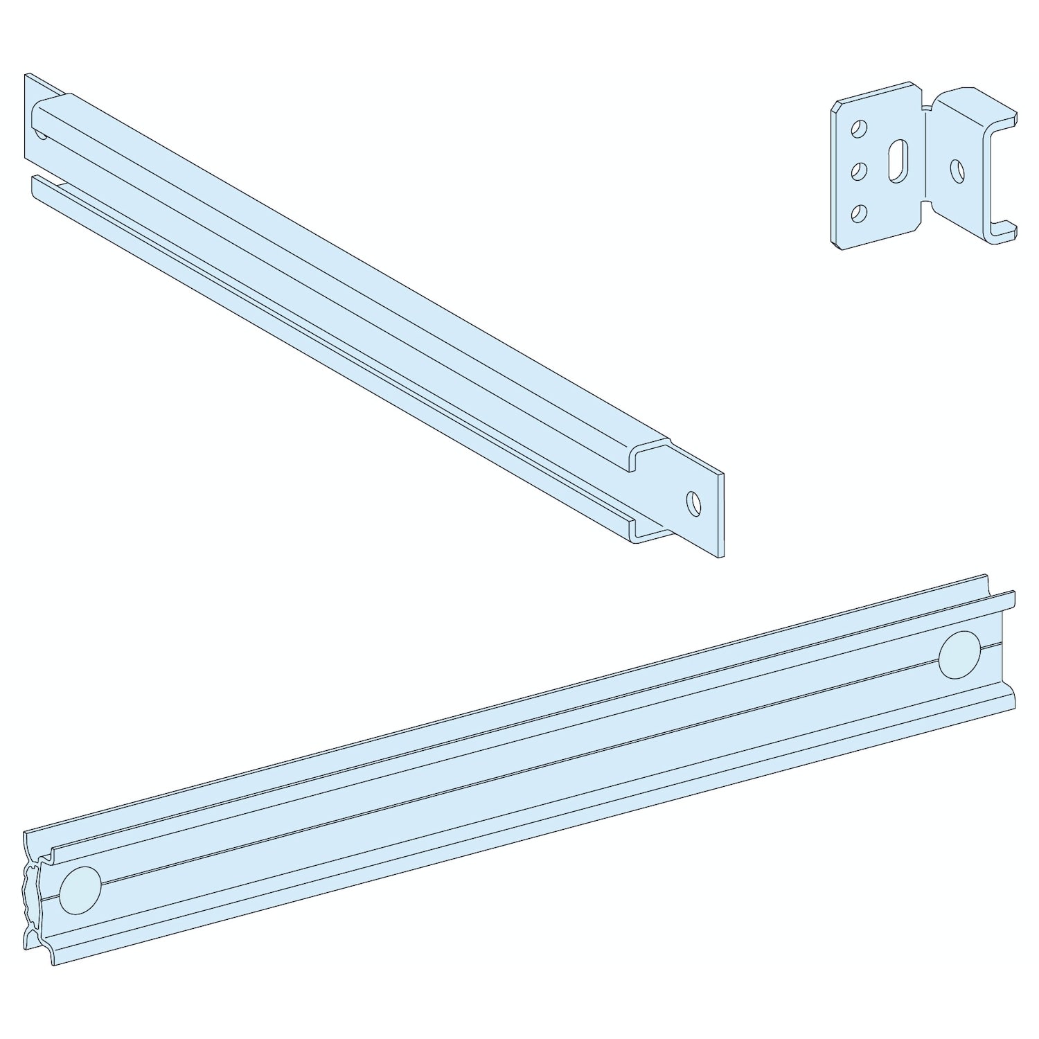 Schneider Electric - Mont.skinne-justerbar-kabelf. LVS03404