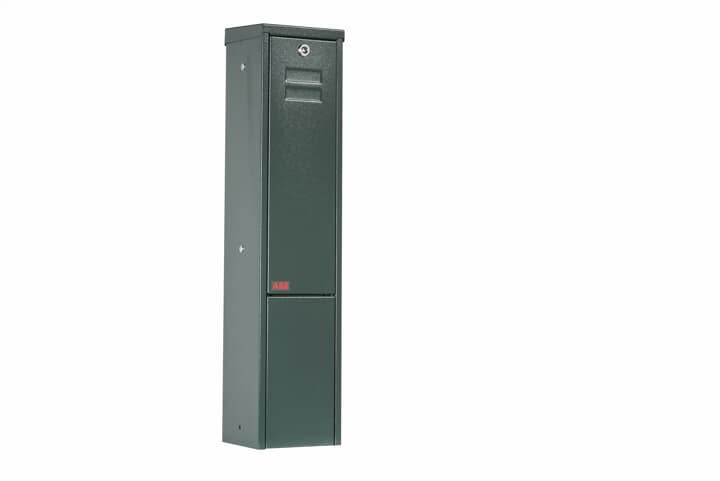 ABB Electrification - KF250  Fiberskap bredde 250mm varmgalvanisert grønt RAL6012 med trefiberplate