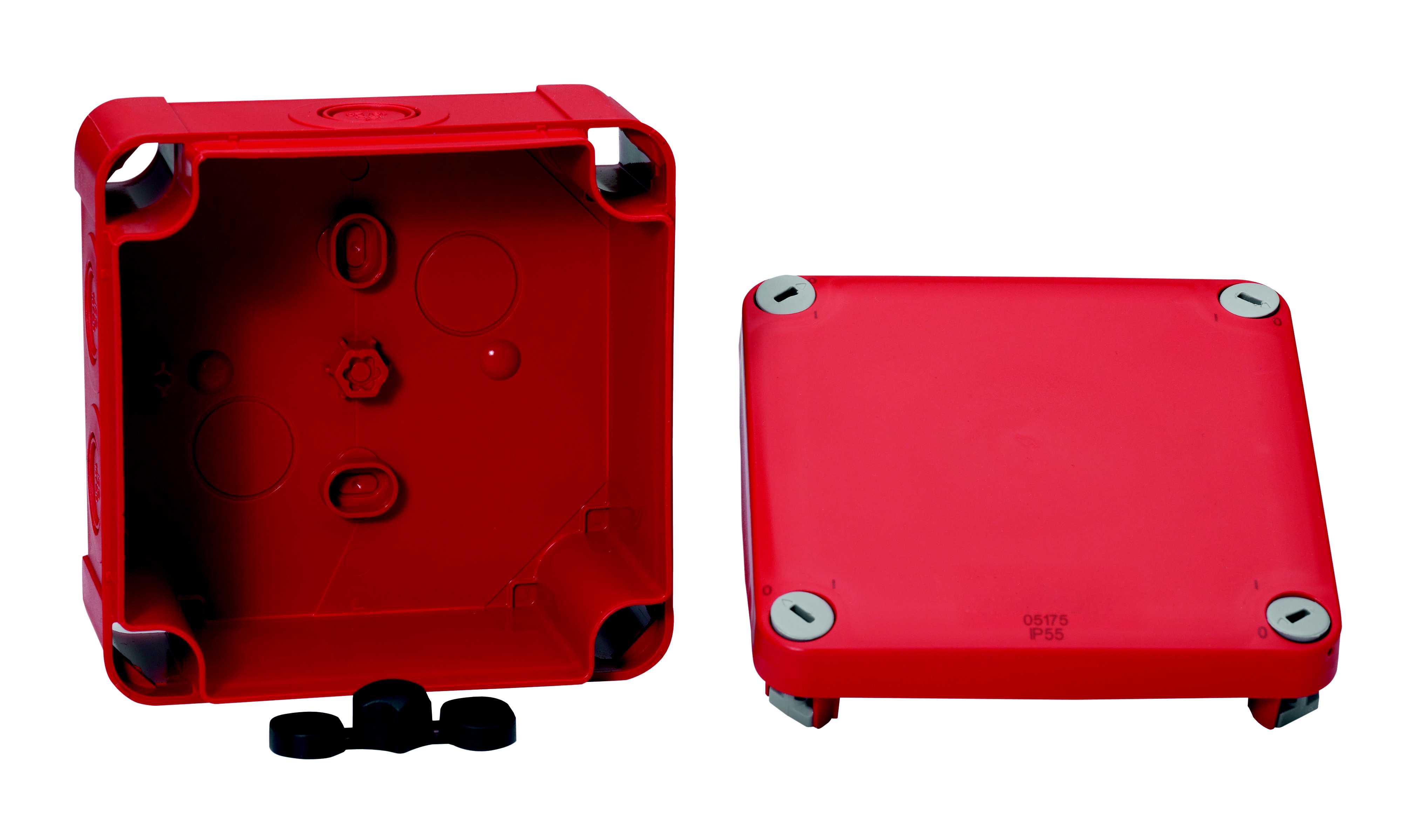 Schneider Electric - Mureva Box - boîte dérivation 960° rouge -7x20/25 -int 105x105x55 ext 116x116x62